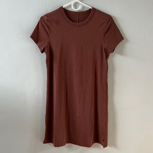 Lululemon Classic-Fit Cotton-Blend T-Shirt Dress, Color- Ancient Copper, EUC